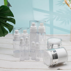 KOUWICH airless pump jar 1oz compact size ideal for creams on business trips.