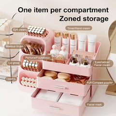 KQJS makeup organizer two-large-drawers emphasizes storing masks and vanity kits
