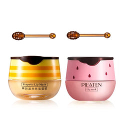 Krajiyya 2pcs bee balm honey pot packaging showcases compact lip care for hydration.
