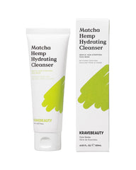 KraveBeauty Matcha Hemp Hydrating Cleanser bottle pours a gentle daily cleanse.