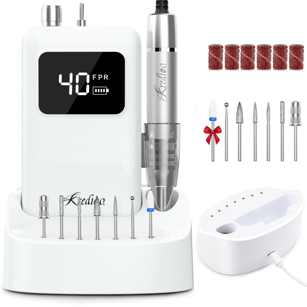 Kredioo nail drill brushless 40000rpm for efficient acrylic removal