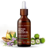 KREYÒL ESSENCE Haitian Black Castor Oil bottle for deep hydration and hair fullness.