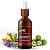 Kreyol Essence Haitian Black Castor Oil glass bottle for skin and hair care, hydration and shine.