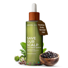 KREYÒL ESSENCE SOS Serum bottle promotes fuller-looking hair for daily use