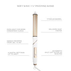 Kristin Ess dual voltage curling wand with digital display for precise temperature