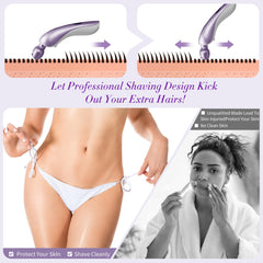 Krovena electric shaver 3D floating foil contours for comfortable bikini and legs.