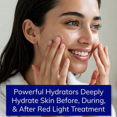 Ktchn Apothecary serum application on face and neck supports smooth, hydrated skin.