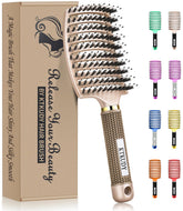 KTKUDY detangling brush close-up showing smooth detangling and shine.