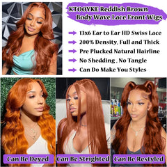 KTOOYKE Brazilian virgin human hair wig 30 inch for long wear