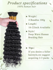 KULYMUWIG Brazilian virgin human hair no-weft for natural boho braids.