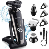 Kurener electric razor with 4D floating blades for contour-following precision