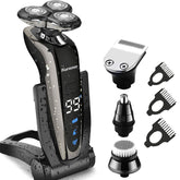 Kurener electric shaver showing close shave along facial contours for smooth skin