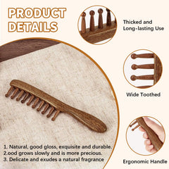 KURTOPLLY loc brush teeth close-up shows rounded teeth for gentle scalp massage