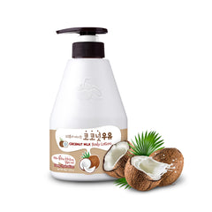 Kwailnara Coconut Milk Body Lotion bottle highlighting hydration for daily use.