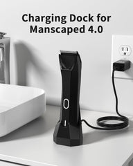 KWRNVO Manscaped 4.0 charger dock compatibility close-up with snug fit.