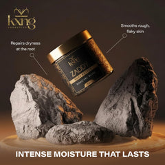 KXNG Cosmetics Organic Shea Body Butter Cream hands image shows daily protection and softness.