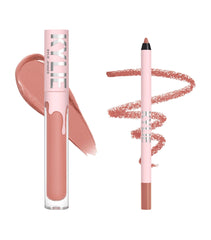 KYLIE COSMETICS Lip Kit Bare: lip liner sculpting a precise, feather-free edge.