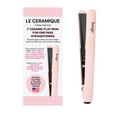 L'ANGE HAIR Le Ceramique 1-Pass Flat Iron front view for quick styling.