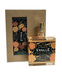 L'Aromarine Outremer Vanille EDT bottle in Art Deco design for refined everyday wear.
