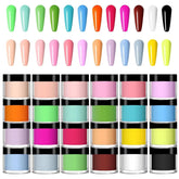 L-Bulice 24-color acrylic powder color collection for vibrant DIY nail art.