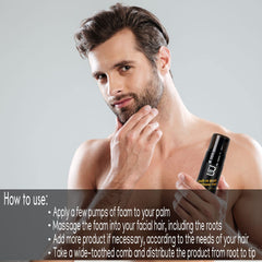 L3 Level 3 Beard Conditioner Foam dry-skin-relief shows itch-free feel under the beard.
