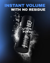 L3 Level 3 Styling Powder applied to damp hair adds volume for fuller pompadours.