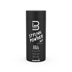 L3 Level 3 Styling Powder packaging shows compact 30g jar for easy on-the-go styling.