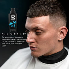 L3 Shaving Gel Ice applying to skin demonstrates easy glide and moisture.