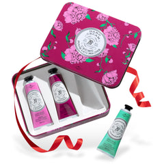 La Chatelaine hand cream gift set Cherry Almond tubes offering rich hydration
