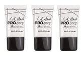 L.A. Girl High Definition Smoothing Primer front view pack 3 smooths pores before makeup.