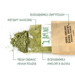 LA GREEN henna powder included application gloves enabling clean, mess-free use