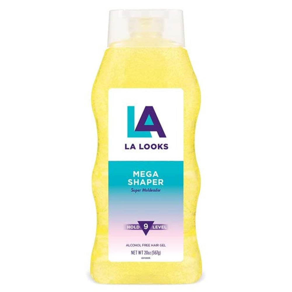 L.A. Looks Mega Mega Hold gel bottle front shows strong all-day hold.