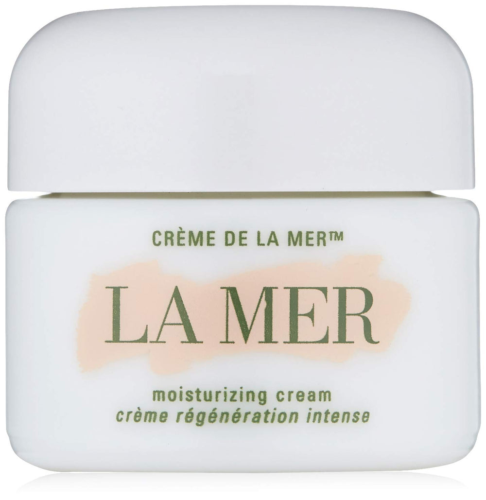 La Mer Moisturizing Cream 1oz jar close-up shows rich texture.