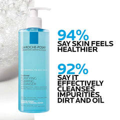 La Roche-Posay ingredient label back of bottle showing gentle, dermatologist-chosen formula