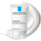 La Roche-Posay Toleriane Double Repair bottle illustrates oil-free daily hydration.