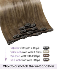 LaaVoo clip-in extensions close-up weft showing secure attachment for natural look.