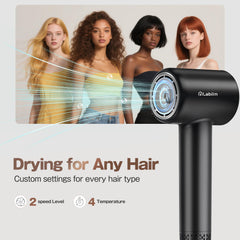 Labiim hair dryer with 110,000 rpm motor for ultra-fast drying.