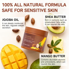 LABJD body butter massaged into skin demonstrates quick, non-greasy absorption.