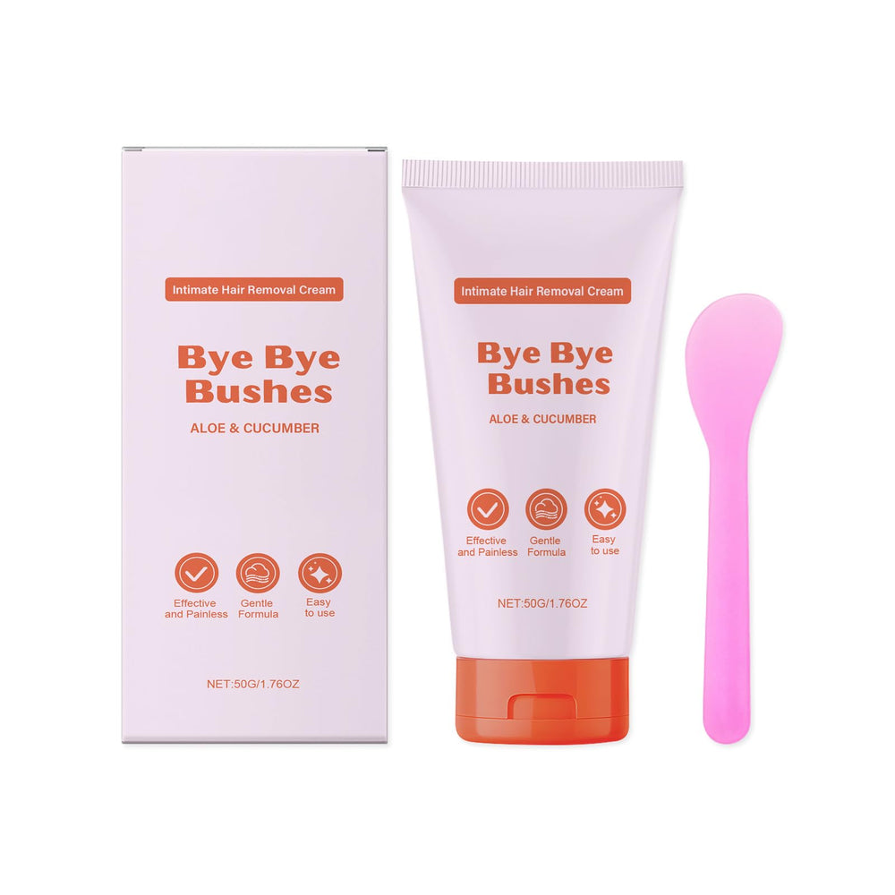 LABJD hair removal cream with spatula applicator ready for painless application
