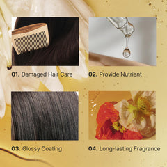 LA'DOR frizz control image shows sleek, smooth hair finish