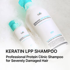 LA'DOR Keratin LPP shampoo ingredients including hydrolyzed proteins and plant oils