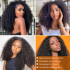 Ladoux kinky curly wig with baby hairs around the perimeter for a natural hairline look