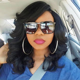 Lady Miranda loose wave lace-part wig in pure black for everyday natural volume and easy styling