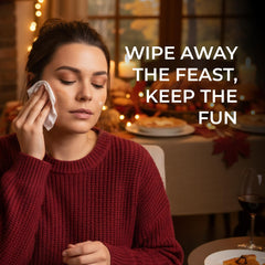 La Fresh makeup remover wipes eyes-application highlights safe removal around eyes.