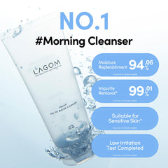 LAGOM Cellup morning cleansing routine demonstrates quick daily prep.