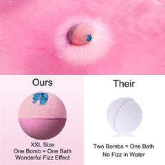 Lagunamoon rose bath bomb—floral scent with skin-loving moisturizers
