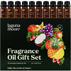 Lagunamoon front box set showing ten 10ml bottles and neat packaging benefit quick gifting