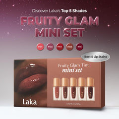 Laka Fruity Glam Tint Joyful swatch highlights juicy glow for lips