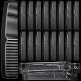 Lallisa individually wrapped combs collection for clean, on-the-go grooming.