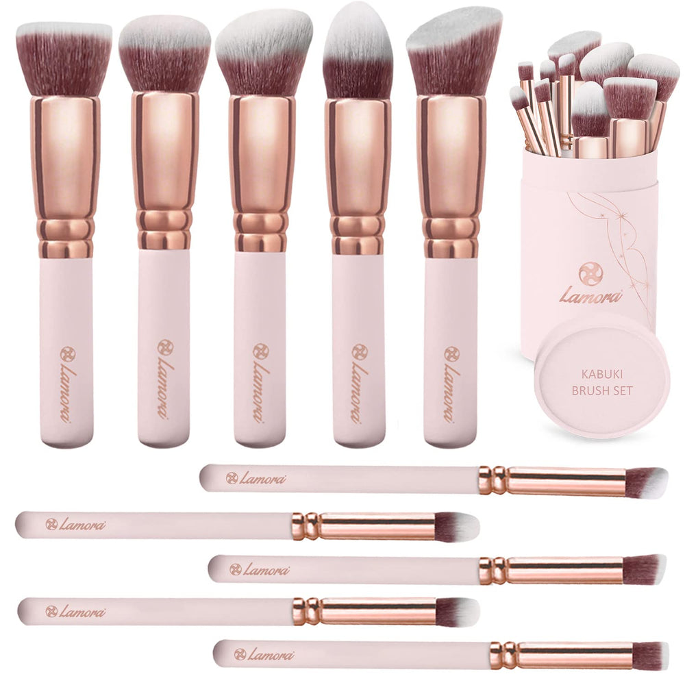 Lamora Kabuki foundation brush for smooth, streak-free base application.